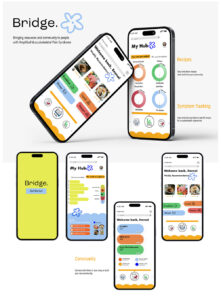 Bridge, Delaney Kohlstedt, an app designed to bring resources and community to people with amplified musculoskeletal pain syndrome in Design for Health with Assistant Professor Kimberly Mitchell.