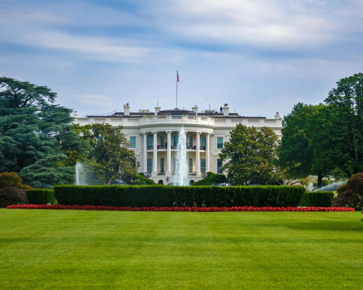 Exterior of the White House.