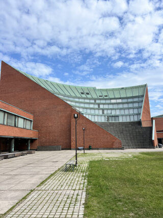 The Aalto University Undergraduate Centre in Espoo, Finland. It was designed by renowned Finnish architect Alvar Aalto.