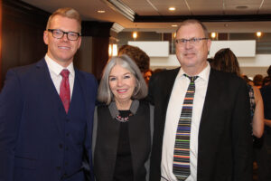 Gary Gaston, left, with Marleen Davis, center, and TK Davis.