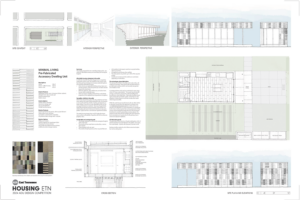 Minimal Living board by Marleen Davis, with support Micah Kincaid, for the AIA East Tennessee ADU design competition.