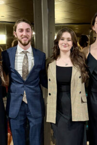 Lindsey Brine, associate professor of practice, attends the 2025 Knoxville American Advertising Awards with three student awardees. From left to right: Brine, Alexander Long, Nola Mooney, and Lillian Nagdeman.