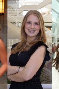 Headshots of the Metropolis Future100 recipients, from left to right: Kate O'Neil, Kiera Rupp, and Cecilia Torres-Panzera
